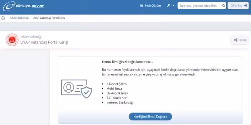 uyap vatandas portal giris