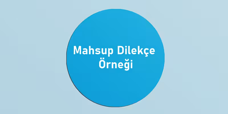 mahsup dilekce ornegi
