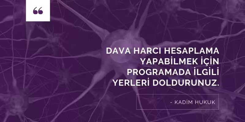 dava harci hesaplama programi