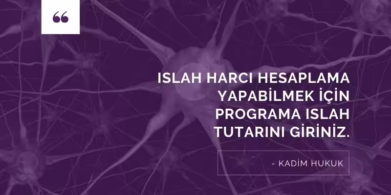 islah harci hesaplama programi