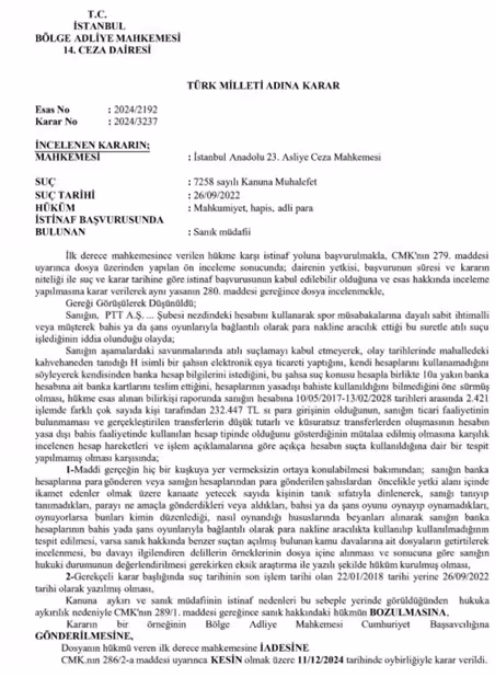 iban kiralama sucu beraat karari